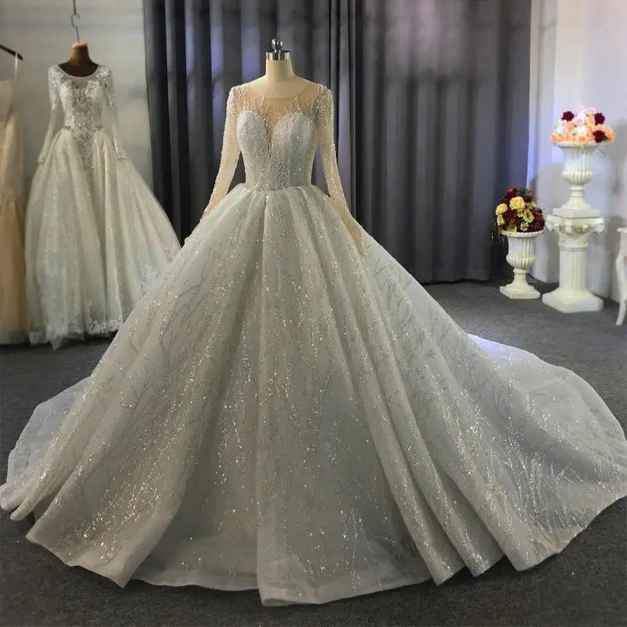 Princess Luxe Beaded Bridal Gown - Mscooco.co.uk