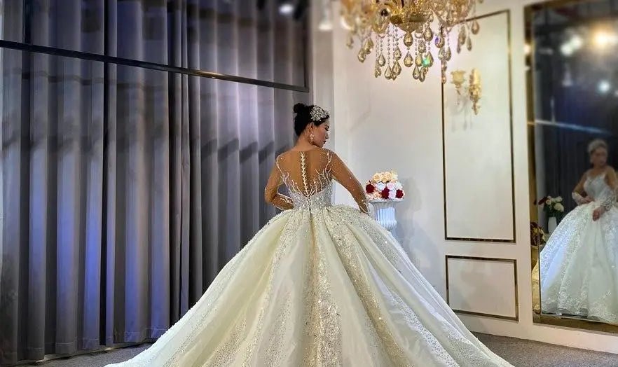 2021 Luxury Beading Wedding Dress Mscooco