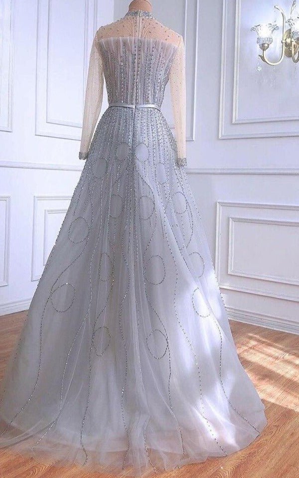 Light grey shop evening gown