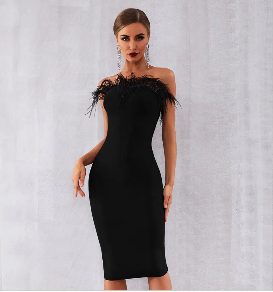 Black bandage dress best sale