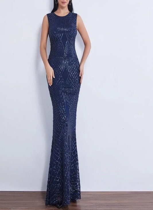 Danica Mermaid Sequined Evening Dress - Mscooco.co.uk