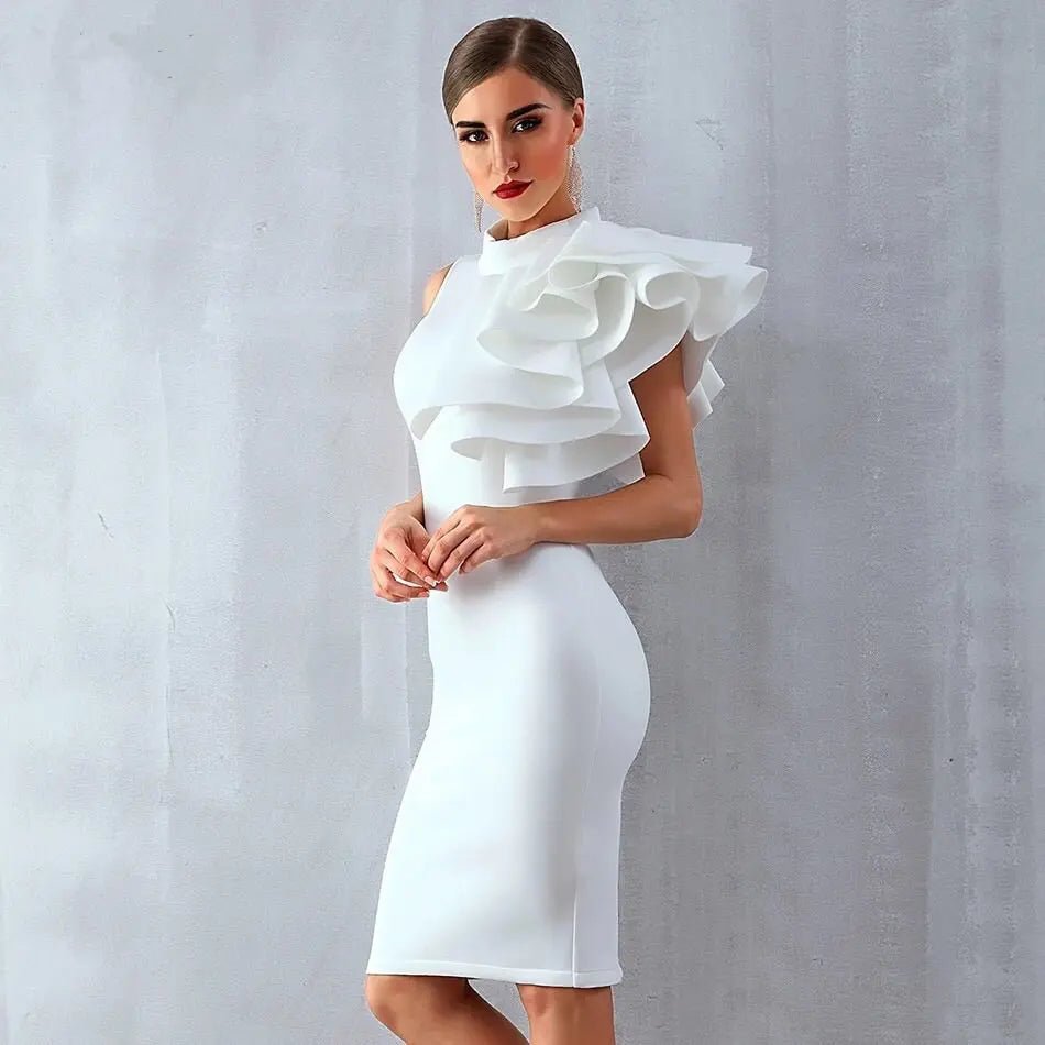 Darla Bodycon Ruffle Dress - Mscooco.co.uk