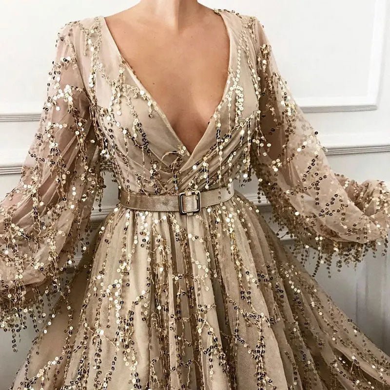 Dazzling Champagne Gown - Mscooco.co.uk