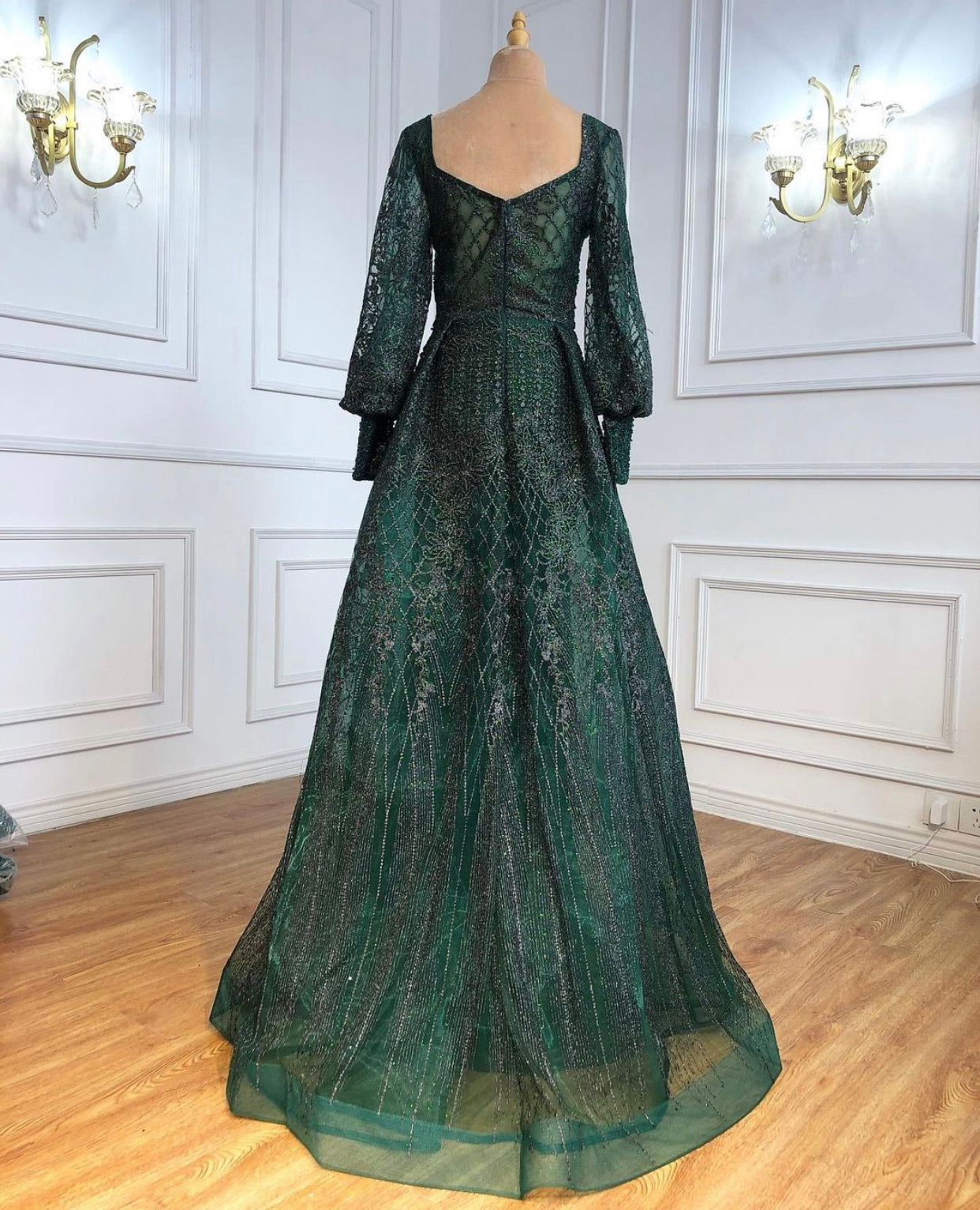 Evening gown outlet green