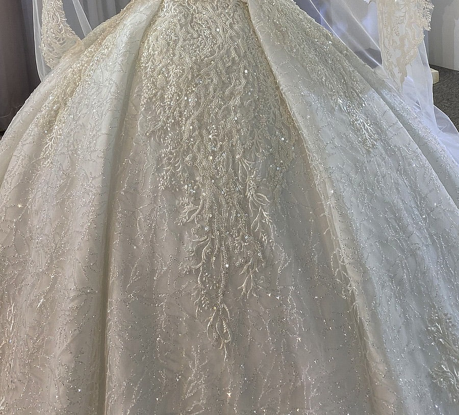 Full Lace Beading Work Bridal Dress Mscooco.co.uk