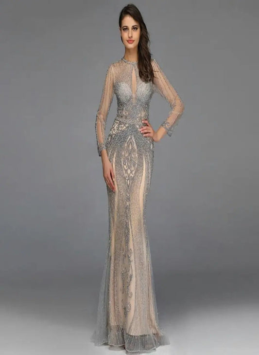 Luriana Beading Embellished Evening Dress - Mscooco.co.uk