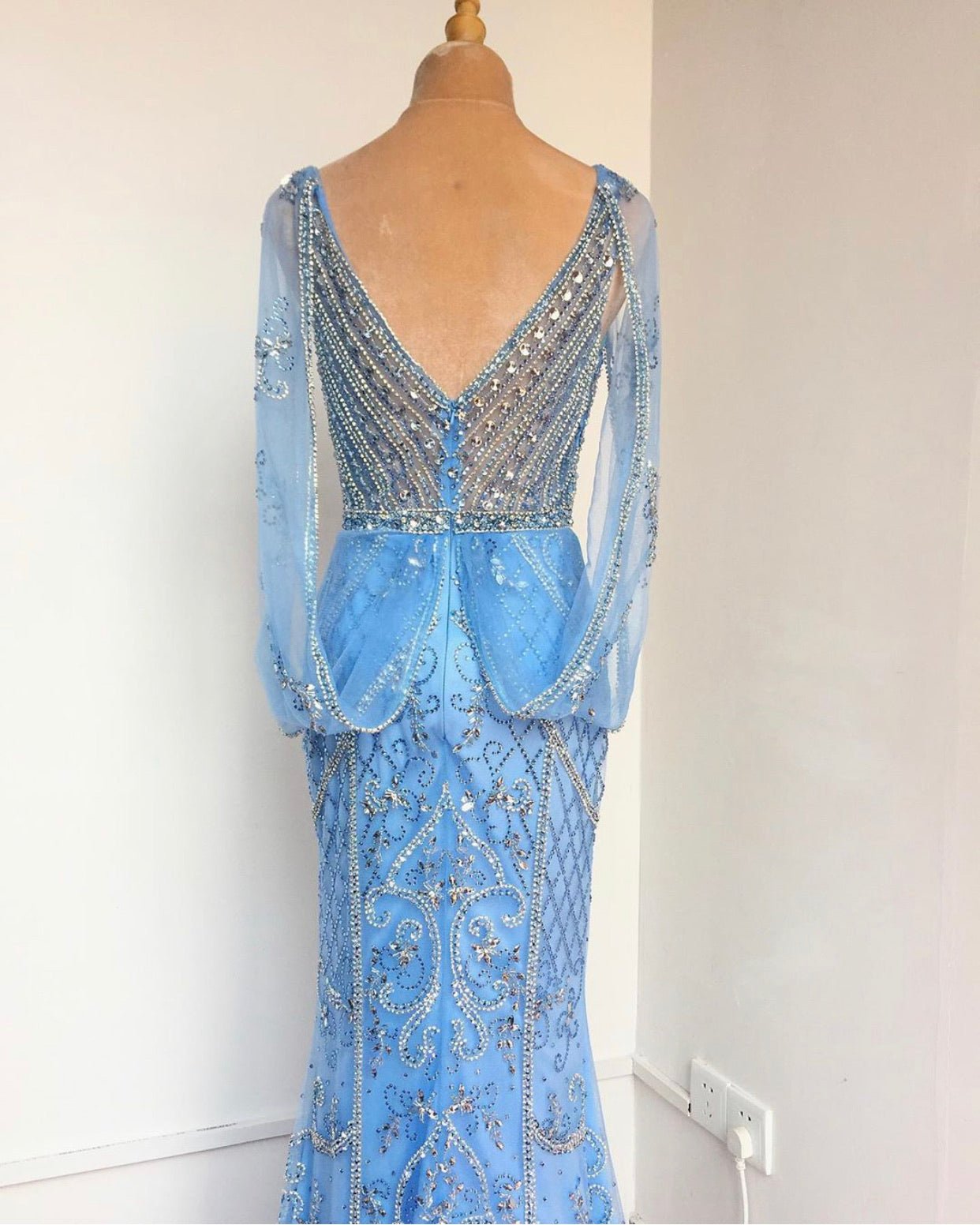 Malisa Crystal Shawl Yarn Formal Dress - Mscooco.co.uk