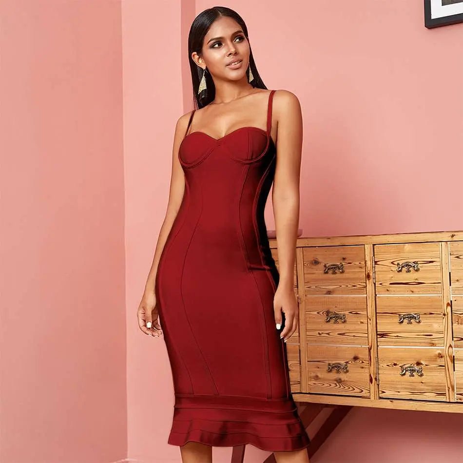 Sexy red bodycon dress online